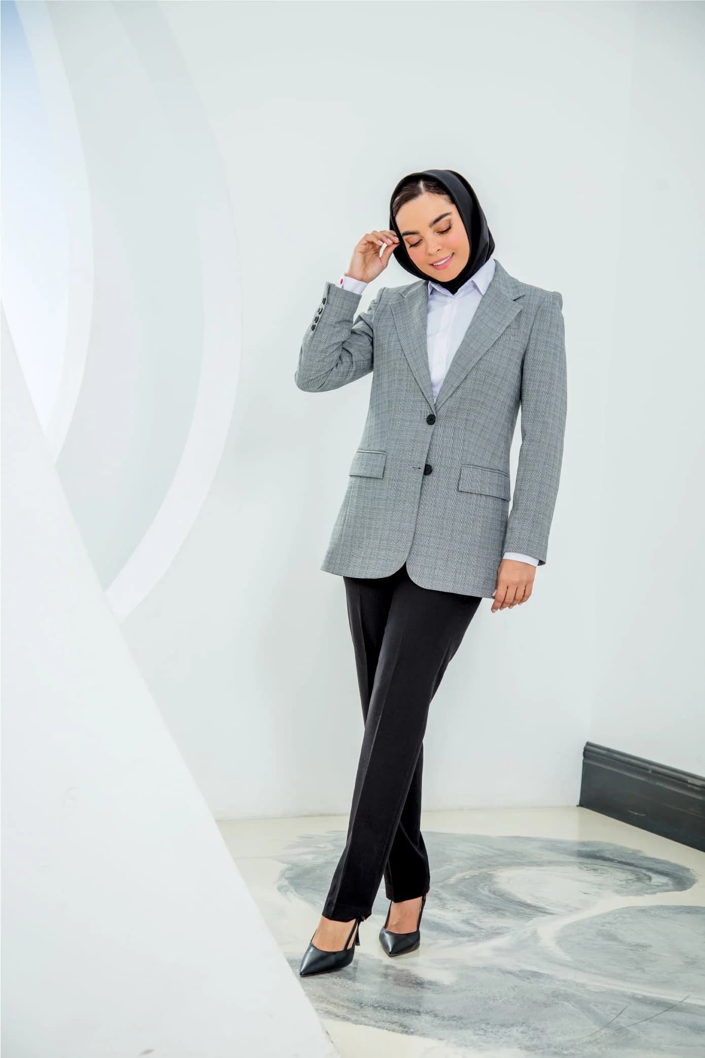 کت شلوار اداری یقه انگلیسی | مانتو اداری ایندو